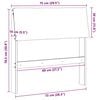 vidaXL Tapicerowane wezgłowie Ciemnoszary 75 cm Lite drewno sosnowe
