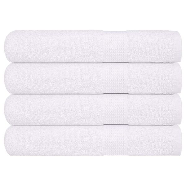 vidaXL Ręczniki, FROGN, 4 szt., białe, 100x200 cm, 360 g/m&sup2;