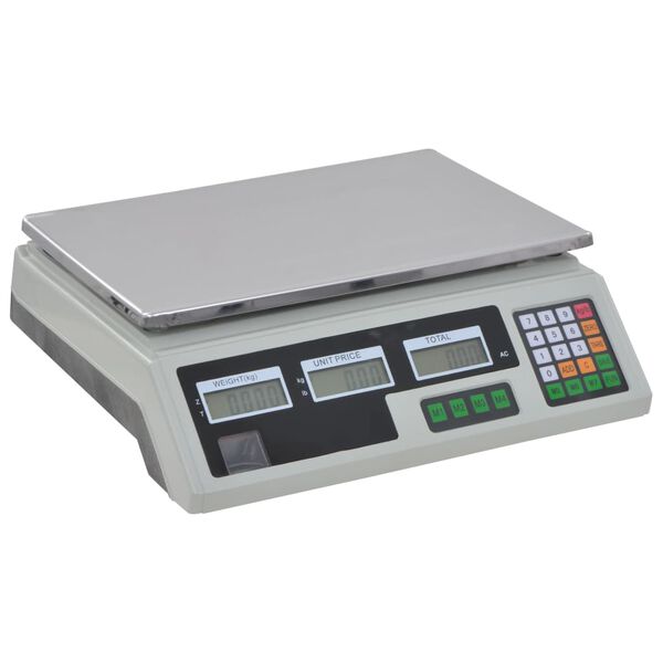 vidaXL Waga cyfrowa do 30 kg z akumulatorem