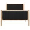 vidaXL Rama ł&oacute;żka brązowo-czarny 100 x 200 cm Lite drewno sosnowe