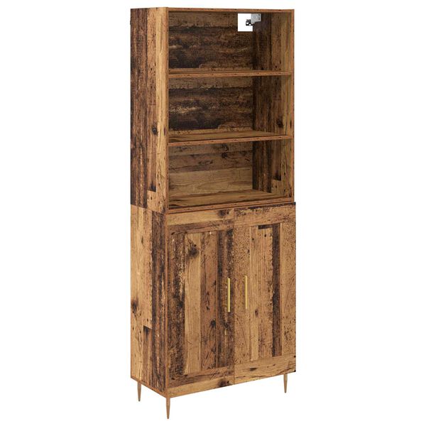 vidaXL Highboard Stare drewno 69,5 x 34 x 180 cm