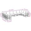 vidaXL Zestaw Sof na Ogr&oacute;d z poduszką 10 pcs Czarny Aluminium