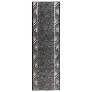 vidaXL Dywan Bieżnik FLORNES Tkany Szary Zygzak 67 x 150 cm PP 7 mm