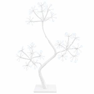 vidaXL Choinka LED w kształcie litery S 2 szt. Biały 18 x 18 x 45 cm