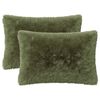 vidaXL Poszewka na poduszkę 2 pcs HEERLEN zielony 50 x 70 cm Fleece PV