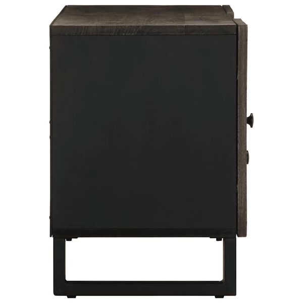 vidaXL Szafka pod telewizor, czarna, 105x33x46 cm, lite drewno mango