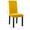 vidaXL Krzesła stołowe, 2 szt., ż&oacute;łte, obite aksamitem
