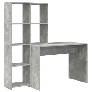 vidaXL Biurko Betonowy szary 138,5 x 55 x 143 cm Drewno inżynieryjne