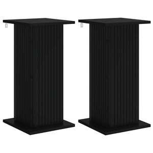 vidaXL Stojak na rośliny 2 pcs Czarny 30,5 x 30 x 60,5 cm