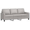 vidaXL Sofa 3-osobowa, jasnoszara, 180 cm, tapicerowana tkaniną