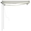 vidaXL Automatycznie zwijana markiza, LED i czujnik wiatru, 3,5x2,5 m