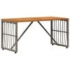vidaXL St&oacute;ł na Zewnątrz Szary 80 x 40 x 40 cm Stal i poli rattan