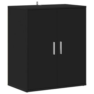 vidaXL Szafka na buty, czarna, 60x35x70 cm, materiał drewnopochodny