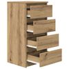 vidaXL Komoda Artisan Dąb 37,5x35x76 cm Drewno klejone