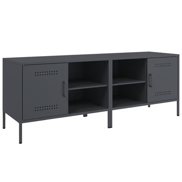 vidaXL Szafki pod TV, 2 szt., antracytowe, 68x39x50,5 cm, stalowe