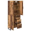 vidaXL Highboard z szufladą Stare drewno 69,5 x 34 x 180 cm