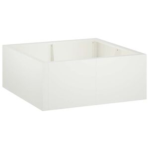 vidaXL Mur oporowy 4 szt. 100 x 100 x 50 cm Stal Biały