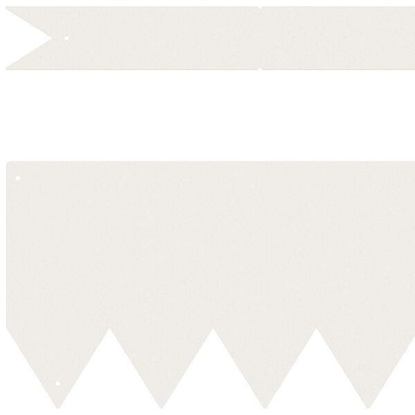 vidaXL Krawężnik do trawnika 20 pcs Biały 100 x 0.05 x 20 cm