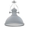 vidaXL Lampa sufitowa, szara, okrągła, E27