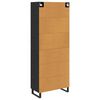 vidaXL Highboard z szufladą 2 pcs Czarny Dąb 69,5 x 34 x 180 cm