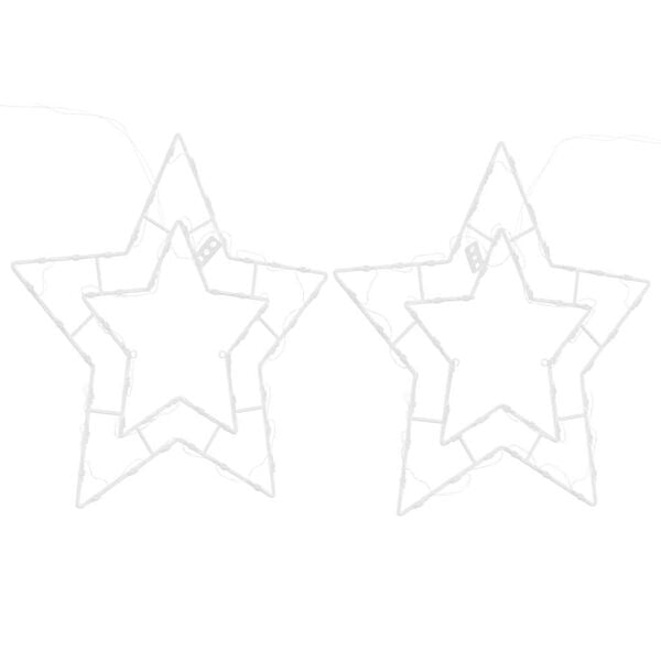 vidaXL Lampki świąteczne gwiazda sylwetka, 2 szt., 50 LED