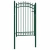 vidaXL Brama ogrodzeniowa EMMEN z kolcami stalowa 103x117 cm zielona