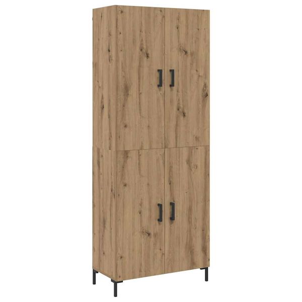 vidaXL Highboard Montowane na ścianie dąb artisan 69,5 x 34 x 180 cm