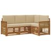 vidaXL Zestawy sof z poduszką 4 pcs Lite Drewno Akacji