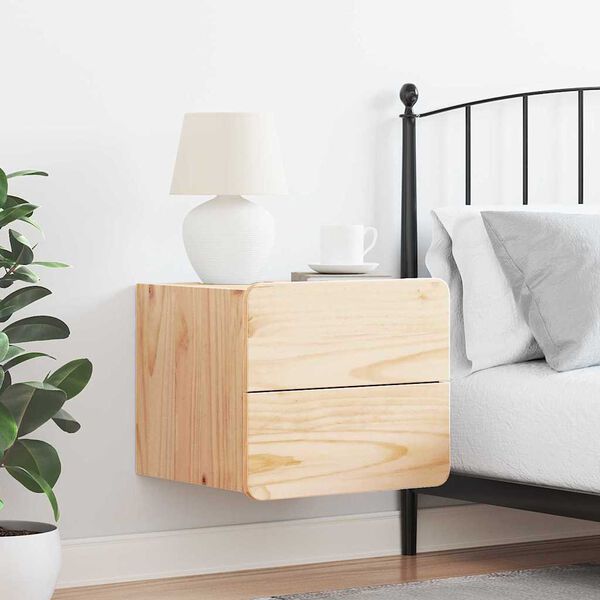 vidaXL Stolik nocny Brązowy 39 x 34 x 33 cm Lite drewno sosnowe