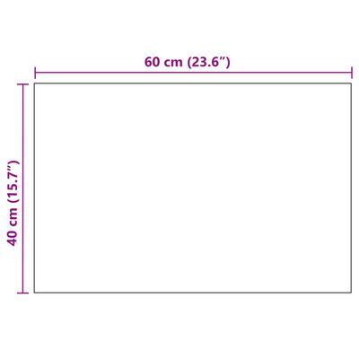 vidaXL Lustro ścienne, 60 x 40 cm, prostokątne, szklane