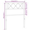 vidaXL Metalowe wymienne wezgłowie, czarne, 90 cm