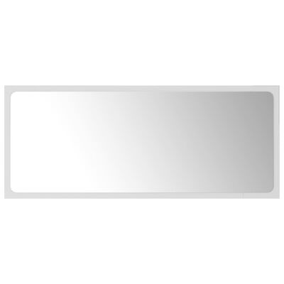 vidaXL Lustro łazienkowe, białe, 90x1,5x37 cm, płyta