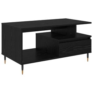 vidaXL Stolik kawowy Czarny Dąb 90 x 49 x 45 cm Drewno inżynieryjne