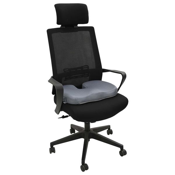 vidaXL Poduszka na siedzisko Szary 47 x 37 x 8 cm Pianka z pamięcią