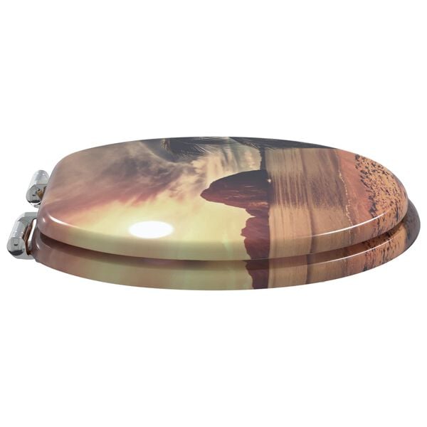 vidaXL Deska toaletowa 2 pcs Pomarańczowy 44 x 38 cm Płyta MDF