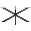 vidaXL Noga do stołu jadalnego Spider Shape Czarny 150x78x(72-73) cm Stal