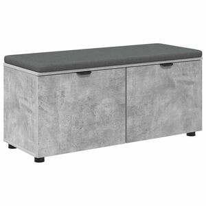 vidaXL Ławka w przedpokoju z poduszką Betonowy Szary 100 x 38 x 46 cm
