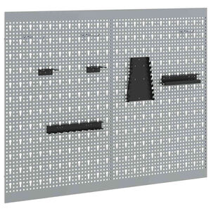 vidaXL Panel Narzędziowy 2 szt. Szary 100 x 1 x 80 cm