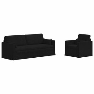 vidaXL Sofa 2 pcs Czarny