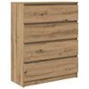 vidaXL Komoda Artisan Dąb 80x35x99 cm Drewno klejone