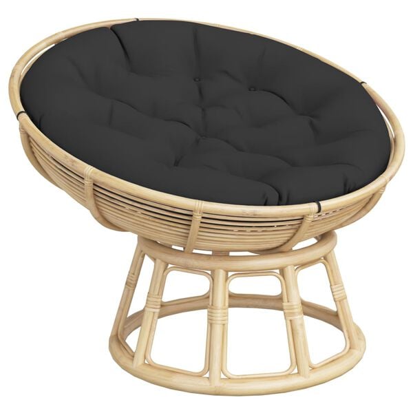 vidaXL Okrągła poduszka, czarna, &Oslash; 100 x11 cm, tkanina Oxford