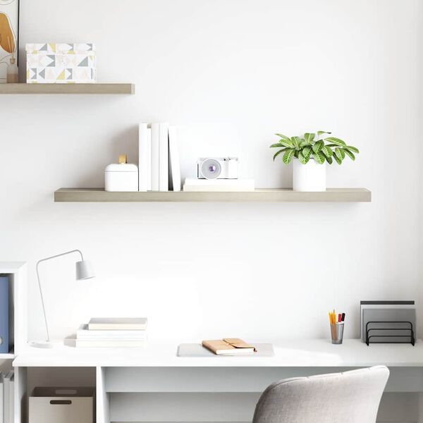 vidaXL P&oacute;łka ścienna, kolor dębowy, 120x23,5x3,8 cm, MDF