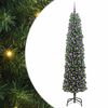 vidaXL Sztuczna choinka z podstawą Zielony 210 cm PVC, stal i plastik