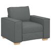 vidaXL Sofa 3 pcs Ciemnoszary Tkanina lniana