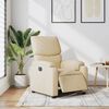 vidaXL Elektryczny fotel rozkładany, kremowy, obity tkaniną