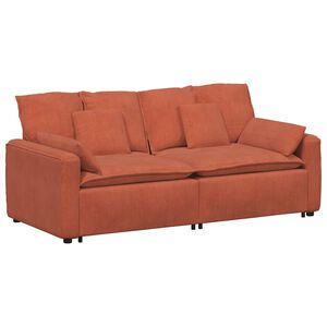 vidaXL Sofa modułowa z poduszkami, czerwono-pomarańczowa