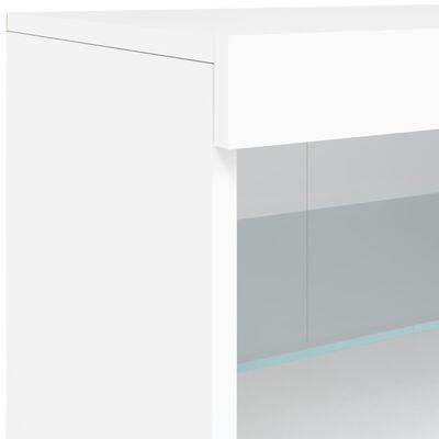 vidaXL Szafka z oświetleniem LED, biała, 60x37x67 cm