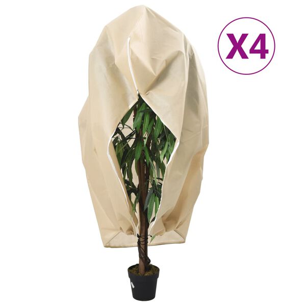 vidaXL Kaptury ochronne z suwakiem, 4 szt., 70 g/m&sup2;, 1,2x1,8 m