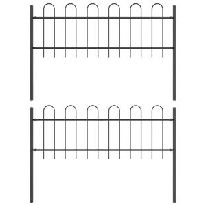 vidaXL Ogrodzenie Ogrodowe BOXTEL 2 szt. 3,4 x 0,6 m Szary