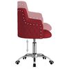 vidaXL Obrotowe krzesło stołowe, winna czerwień, obite tkaniną